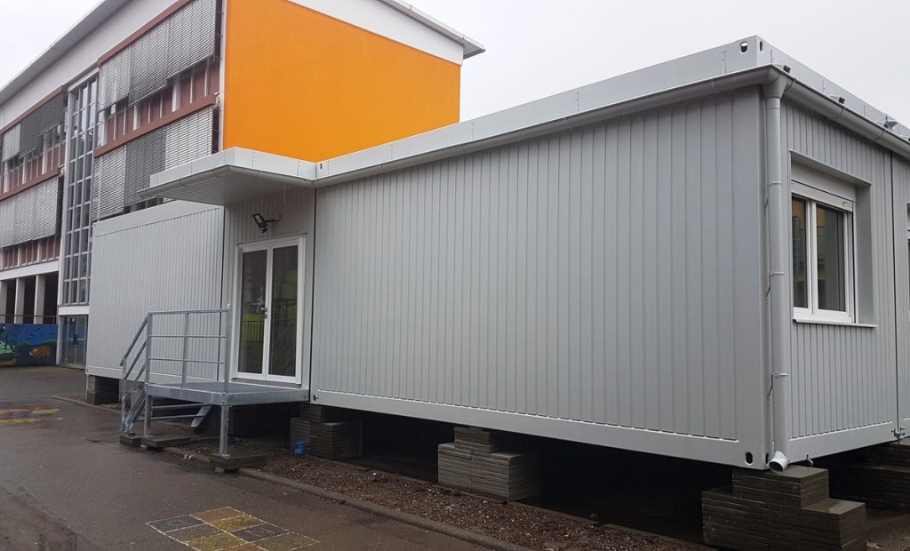 Aufnahme des Sanitärbereichs der Kindertagesstätte in Lahr von außen