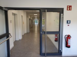 Aufnahme der Interimsschule Öhringen von innen