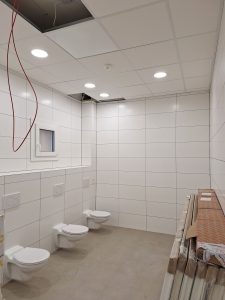 Aufnahme der Sanitärräume der Kindertagesstätte in Haßloch von innen