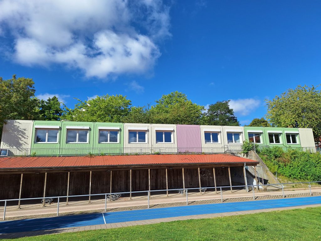 Aufnahme der Containerschule ni Schwentinental