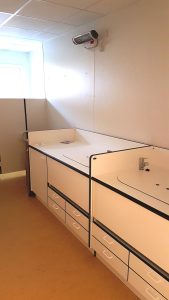 Aufnahme des Sanitärbereichs der Kindertagesstätte in Lahr von innen