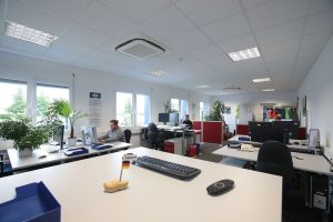 Aufnahme einer Räumlichkeit eines Büro- / Verwaltungscontainers von innen