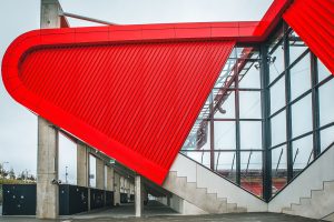 Aufnahme der Arena Regensburg von außen