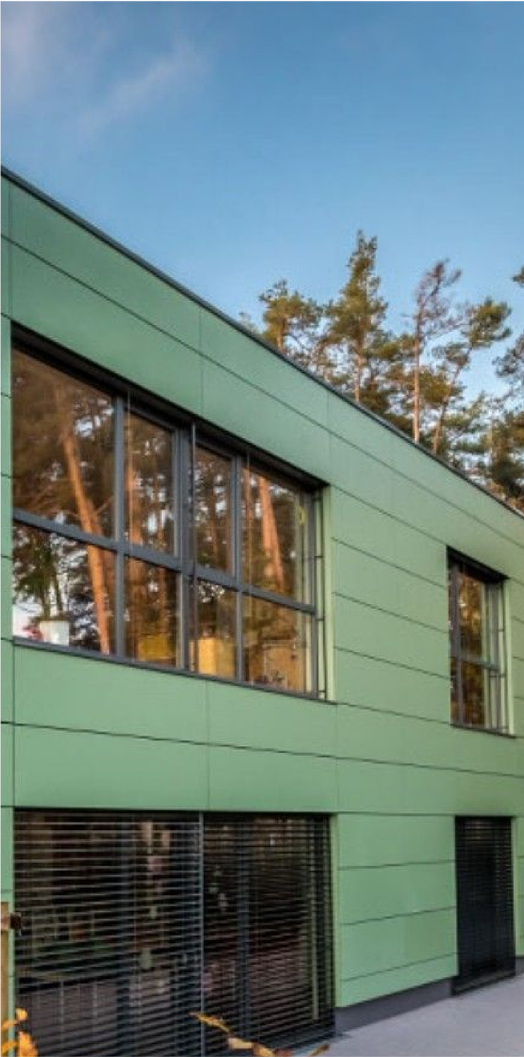 Aufnahme eines Büro- & Verwaltungscontainers von außen