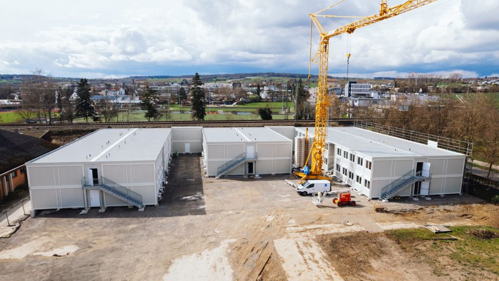 Aufnahme der Flüchtlingsunterkunft in Herrenberg von außen