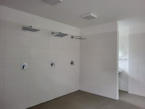 Aufnahme des Sanitärcontainers in Thalheim von innen