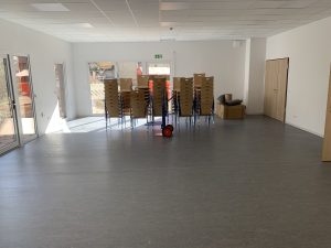 Aufnahme des Jugendhausneubaus in Erlangen von innen