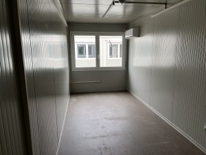 Aufnahme der Flüchtlingsunterkunft in Herrenberg von innen