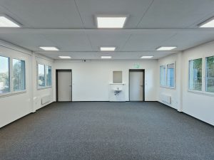 Aufnahme eines Klassenraums der Modulbau-Schule im Schwentinental von innen