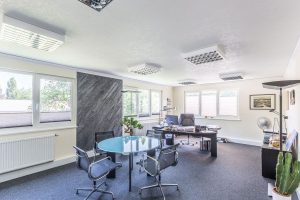 Aufnahme einer Räumlichkeit eines Büro- / Verwaltungscontainers von innen