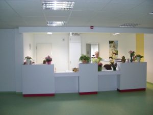 Aufnahme einer Räumlichkeit eines Büro- / Verwaltungscontainers von innen