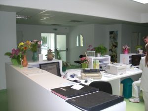Aufnahme einer Räumlichkeit eines Büro- / Verwaltungscontainers von innen