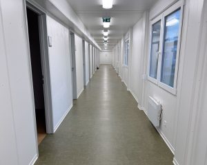 Aufnahme einer Wohnanlage für Geflüchtete von innen