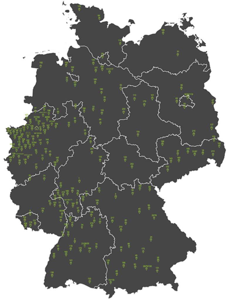 Darstellung unserer Projektlandkarte