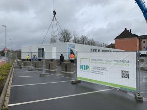 Anlieferung der Container in Dorsten