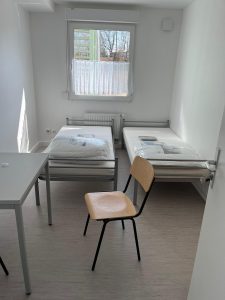 Aufnahme der Flüchtlingsunterkunft in Rheine von innen